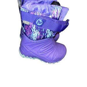 Girls Merrell toddler Snow Quest Lite Waterproof snow boots size 5 purple
